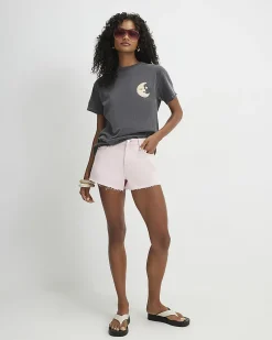 Grey Cotton Mystical Boyfriend Fit T-Shirt