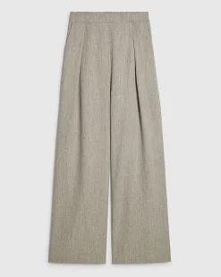 Grey Elasticated Wide Leg Trousers
