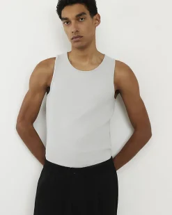 Grey Essential Muscle Fit Rib Stretch Vest