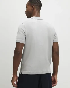 Grey Essential Slim Fit Knitted Polo Shirt