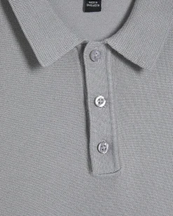 Grey Essential Slim Fit Knitted Polo Shirt