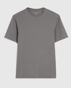 Grey Muscle Fit Cotton Stretch T-shirt
