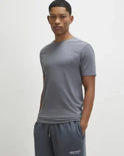 Grey Muscle Fit Cotton V Neck T-Shirt