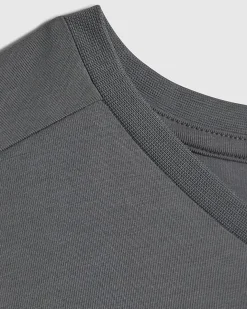 Grey Muscle Fit Cotton V Neck T-Shirt