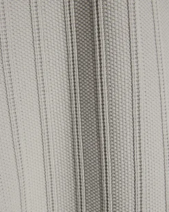 Grey Muscle Fit Ribbed Quarter Zip Polo Shirt