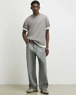 Grey Oversized Fit Cotton Heavyweight T-Shirt