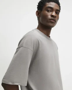 Grey Oversized Fit Cotton Heavyweight T-Shirt