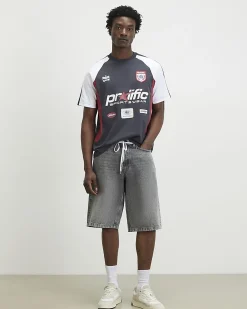 Grey Oversized Fit Cotton Prolific T-Shirt