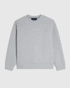 Grey Oversized Premium Embroidered Sweatshirt