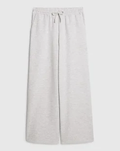 Grey Premium Drawstring Wide Leg Joggers