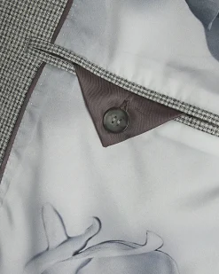 Grey Puppytooth Skinny Fit Suit Jacket