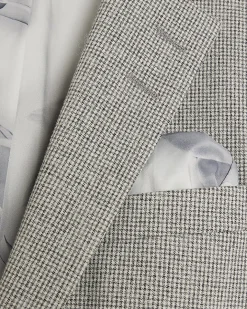 Grey Puppytooth Skinny Fit Suit Jacket