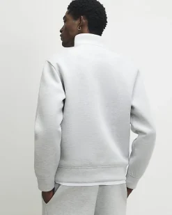 Grey Regular Fit Funnel Sweatshirt