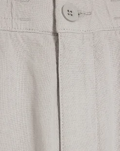 Grey Regular Fit Linen Blend Shorts