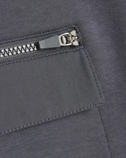 Grey Regular Fit Nylon Pocket Cargo Shorts