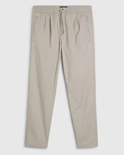 Grey Regular Fit Pleated Joggers