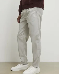Grey Regular Fit Pleated Joggers