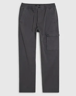 Grey Regular Fit Stretch Cargo Trousers