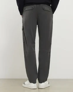 Grey Regular Fit Stretch Cargo Trousers