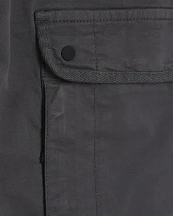 Grey Regular Fit Stretch Cargo Trousers