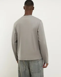 Grey Regular Midweight Long Sleeve T-Shirt