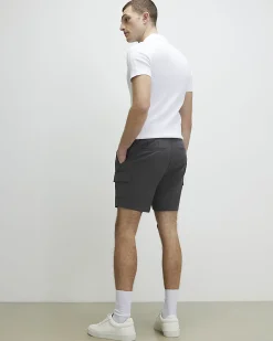 Grey Skinny Fit Cargo Shorts