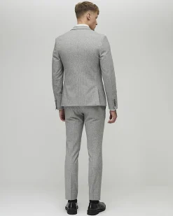 Grey Skinny Fit Puppytooth Suit Trousers