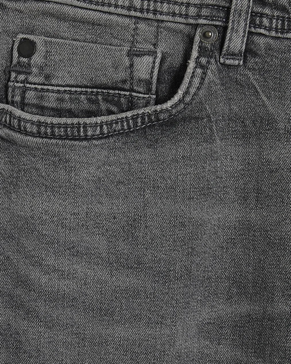 Grey Skinny Fit Ripped Stretch Jeans