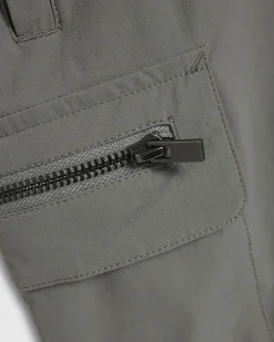 Grey Skinny Fit Stretch Cargo Shorts