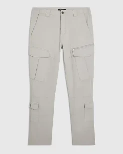 Grey Skinny Fit Stretch Pocket Cargo Trousers