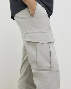 Grey Skinny Fit Stretch Pocket Cargo Trousers