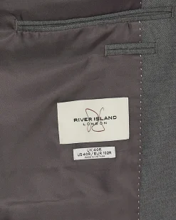 Grey Skinny Fit Stretch Suit Jacket
