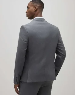 Grey Skinny Fit Stretch Suit Jacket