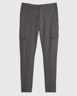 Grey Skinny Stretch Smart Cargo Trousers