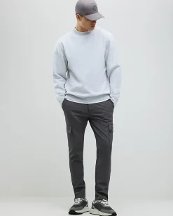 Grey Skinny Stretch Smart Cargo Trousers