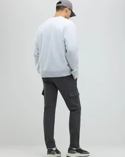 Grey Skinny Stretch Smart Cargo Trousers