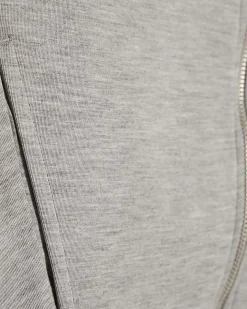 Grey Sleeveless Zip Through Interlock Top