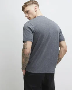 Grey Slim Fit Cotton Lightweight T-Shirt