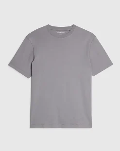 Grey Slim Fit Interlock Cotton T-Shirt