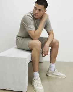 Grey Slim Fit Interlock Shorts