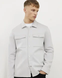 Grey Slim Fit Premium Collared Overshirt