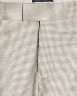 Grey Slim Fit Puppytooth Suit Trousers