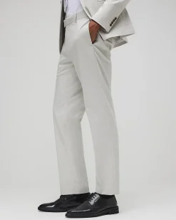 Grey Slim Fit Puppytooth Suit Trousers