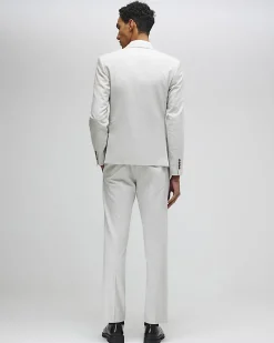 Grey Slim Fit Puppytooth Suit Trousers