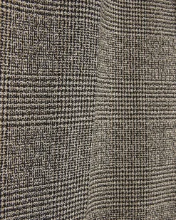 Grey Slim Fit Stretch Check Trousers