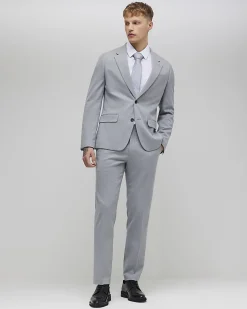 Grey Slim Fit Stretch Suit Jacket