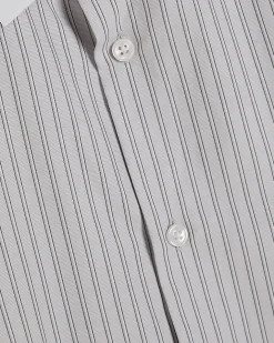 Grey Slim Fit Stripe Shirt