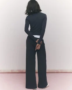 Grey Soft Touch Wide Leg Trousers