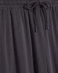 Grey Soft Touch Wide Leg Trousers