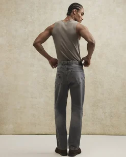 Grey Straight Fit Jeans